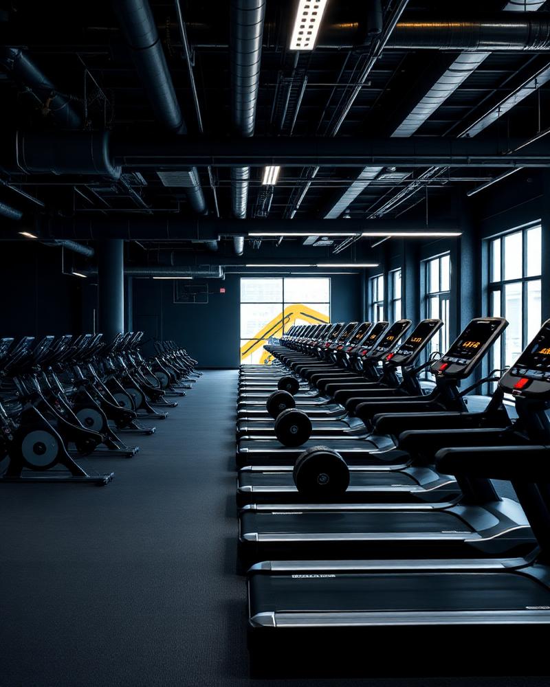 Deretan treadmill dan sepeda statis di Wigow Gym Bandung